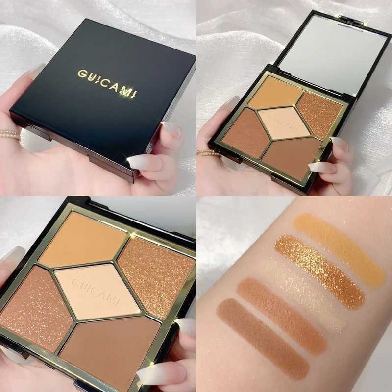 Five color less eye shadow palette Five color eye shadow eye shadow makeup palette Cosmetics Earth color INS popular eye shadowW241212
