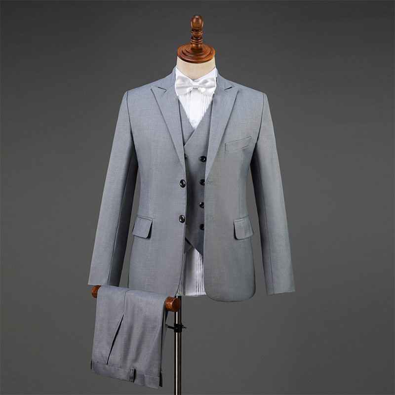 H216 Men's business suit Korean style slim fit wedding two piece suit handsome