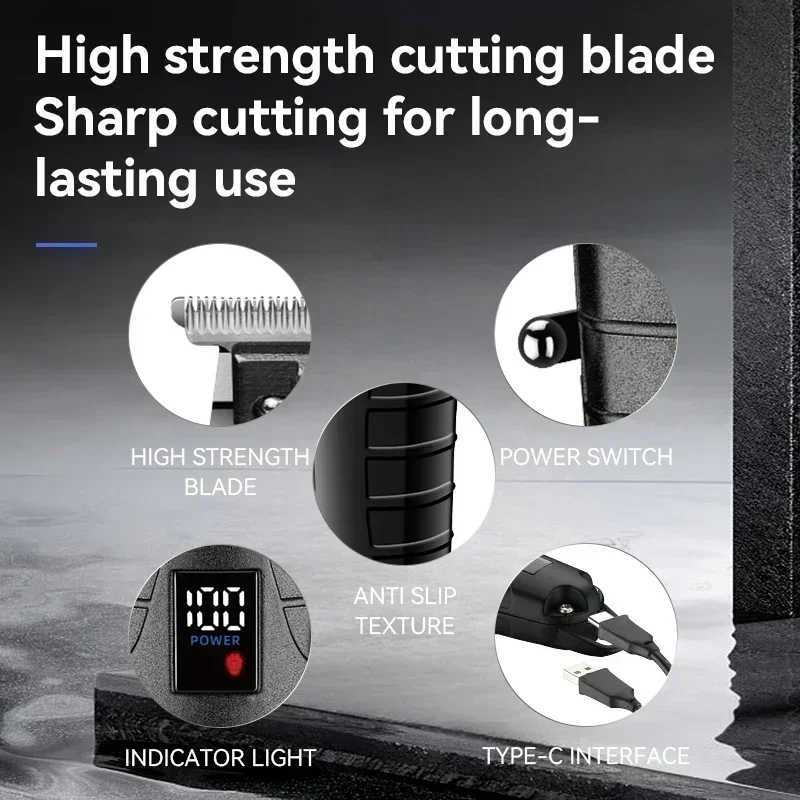 Kemei Shaver KM-2293 km-2290 km-2026 New Hair Trimmer with LCD Display Electric Hair Clipper Mens Hair Clippers for Salon W241212