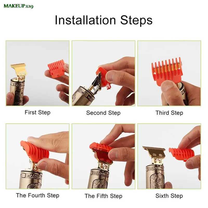 For T9 Hair Clipper Guards Guide Combs Trimmer Cutting Guides Styling Tools Set Attachment Compatible 1.5mm 2mm 3mm 4mm 6mm 9mm W241212