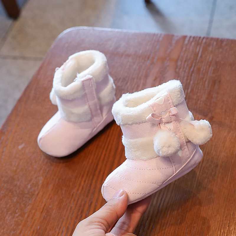 Boots Christmas Warm Soft Shoes Baby Toddler First Walkers Winter Boy Girl Xmas Cosplay Cute Cartoon Kids Animal H241212MCBS