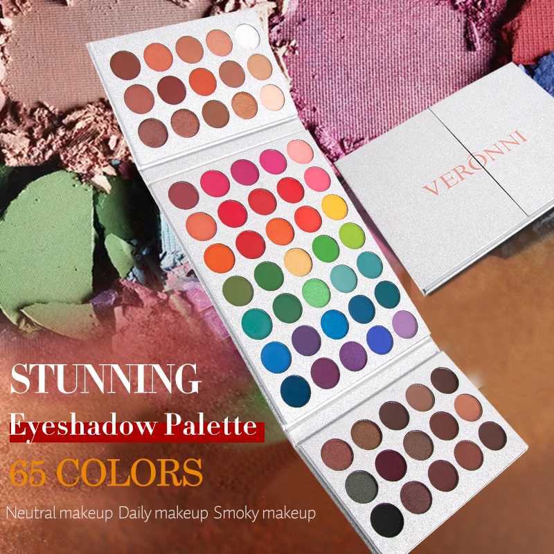 65 color eye shadow palette makeup high pigment eye makeup tools holiday cosmetics matte shiny finishW241212
