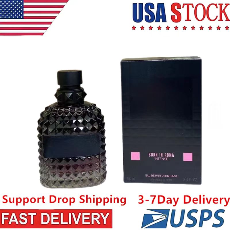 US Stock Born In Roma Intense Perfume Donna Uomo Fragrance Eau De Parfum For Women Men 3.4 oz 100ml Cologne Spray Long lasting Good Smell Floral Notes Perfume Spray