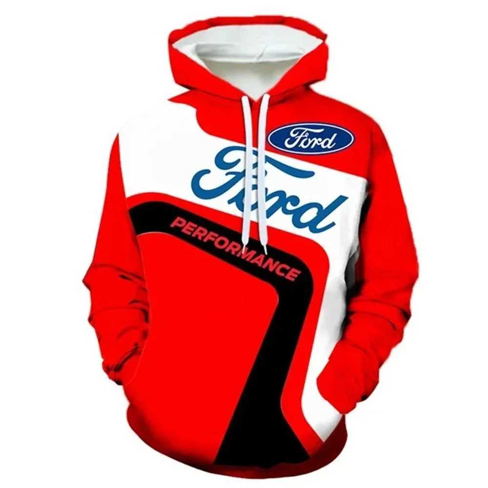 Men's Hoodies Sweatshirts 2024 Newest Ford Car 3d Printing Hoodie Mens And Womens Harajuku Pullover Racing Sweatshirt Trendy Leisure Male Tops H241211