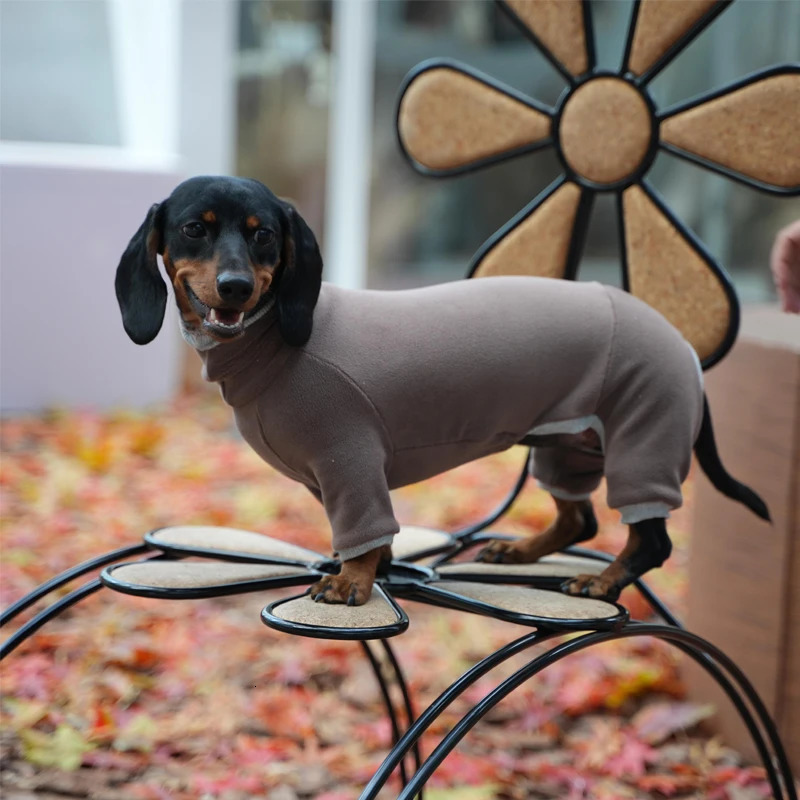 Warm Dachshund Clothes Stretch Soft Sausage Dog Four-legged Pajamas Comfortable Badger Dog Clothes in Winter 241212