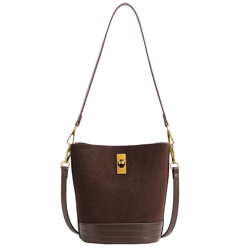 Suede Bucket Bags for Women Shoulder Purses Tote Bag and Handbags Cross Body Designer Shoulder Bag Bucket Bag Ladies with Adjustable Strap