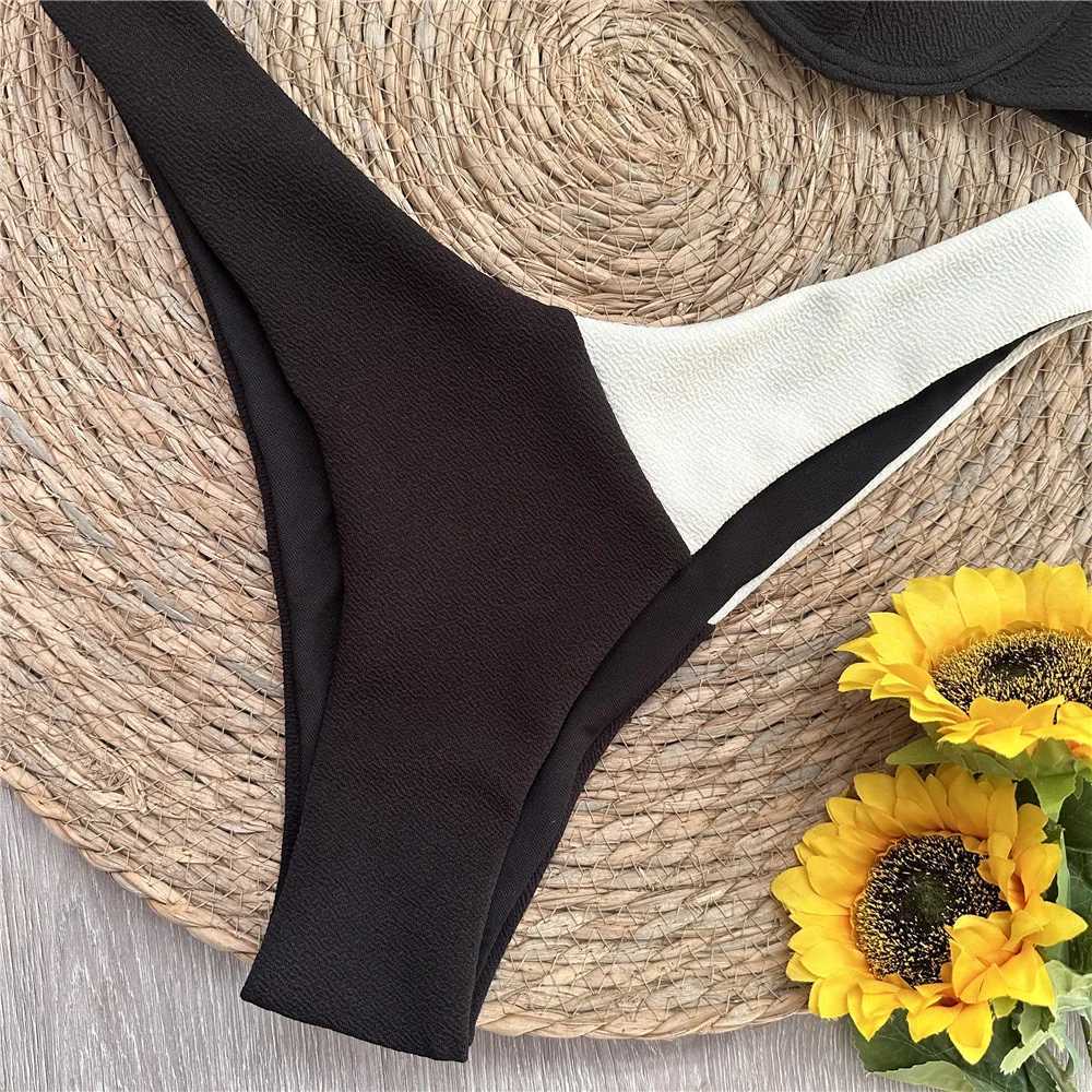 Push Up Solid Patchwork Bikini 2023 Sexy Women Swimsuits Fa Swimwear Micro Bikini Set Brazilian Biquini Beachwear Swim SuitXJ241212