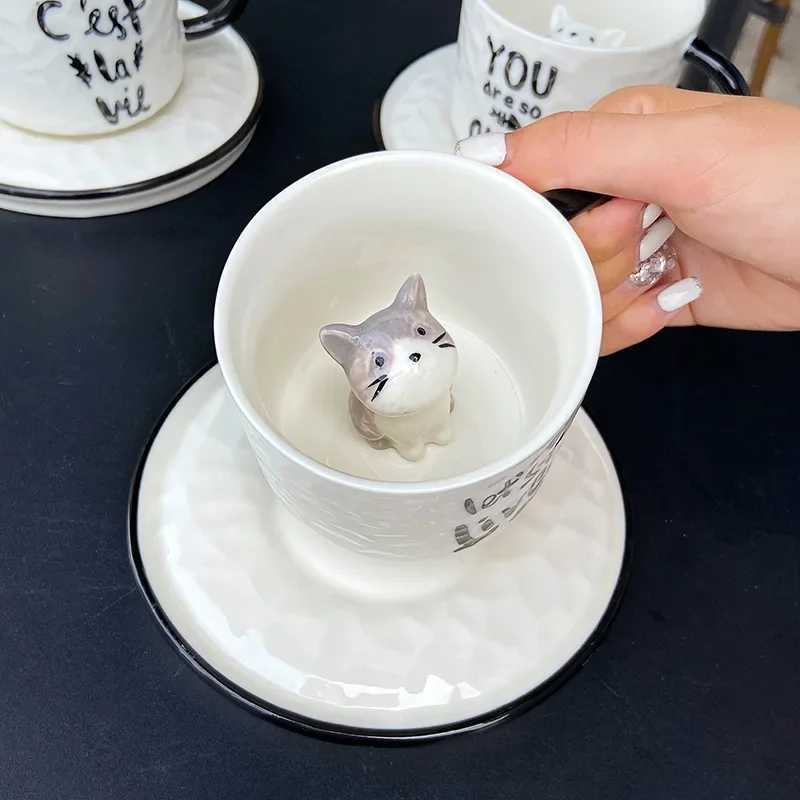 Cute Cat Ceramic Cat Claw Cup Cat Claw Cup Cat Claw Cup Y241211