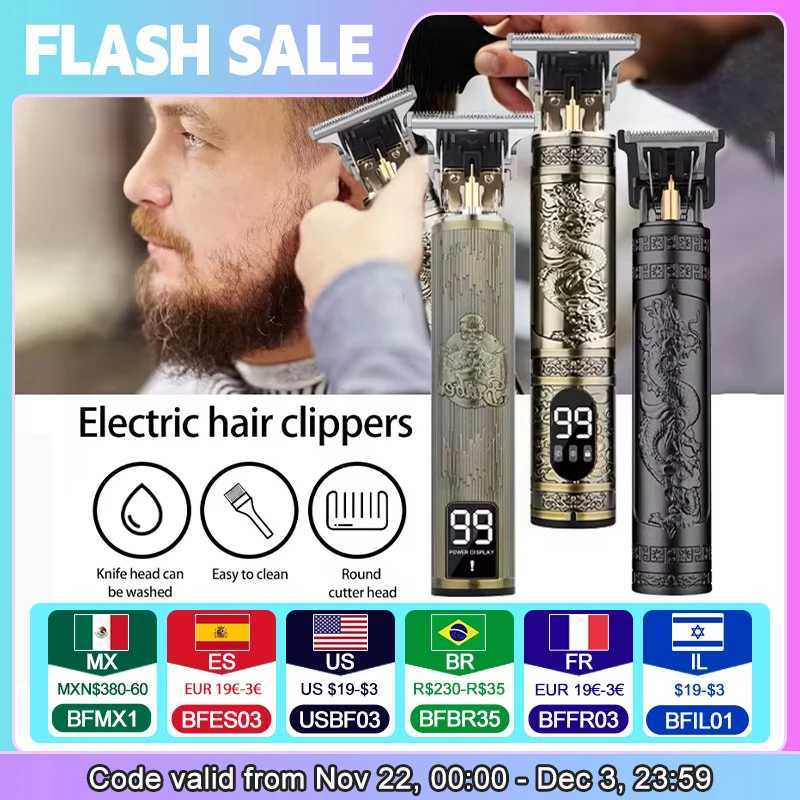 T9 Barber Repair Beard Shaving Body Barber Trimmer Barber Corteiz Electric Hair Clipper Mens Hair Clipper 0mm Hair Clipper W241212
