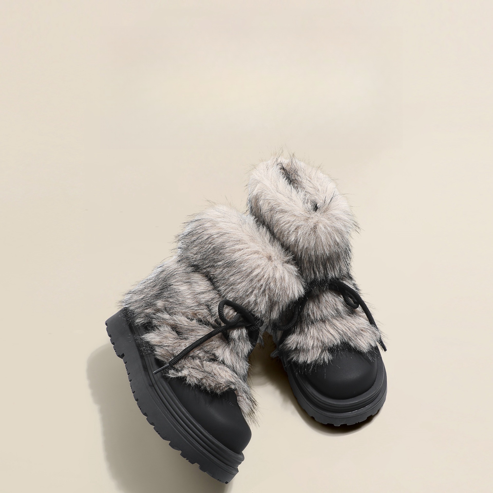 Women Autumn Winter Snow Boots Warm Fur Mid Tube Straw With Eel Eight Increase Versatile Commuter Strap Boots Outdoor Shoes