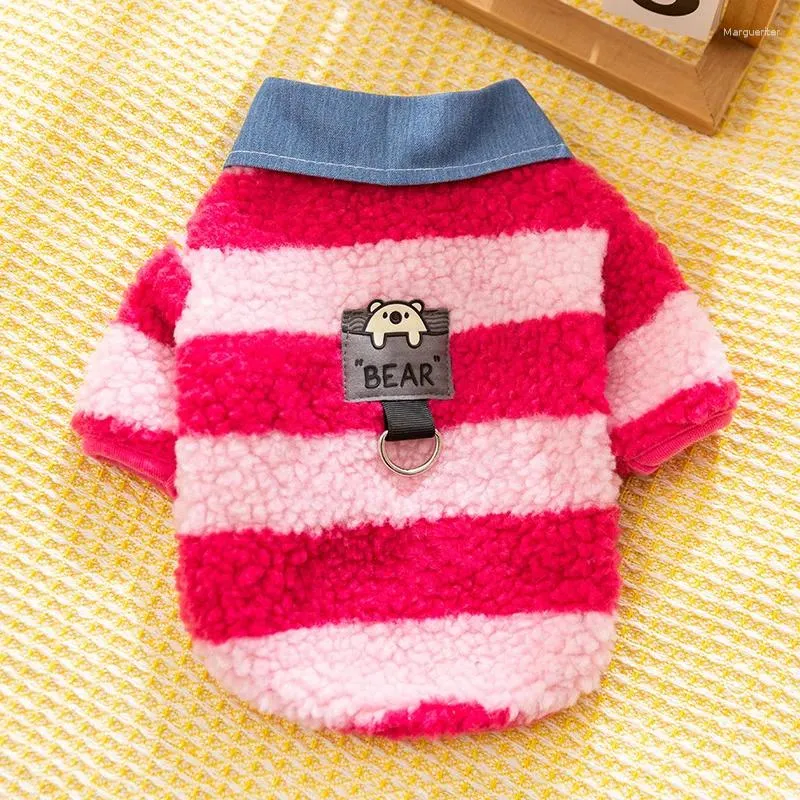 Dog Apparel Fleece Checkered Vest For Dogs Thickened Outfit Warm Wear Yorkshire Terrier Pug Teddy Clothing Winter HS27