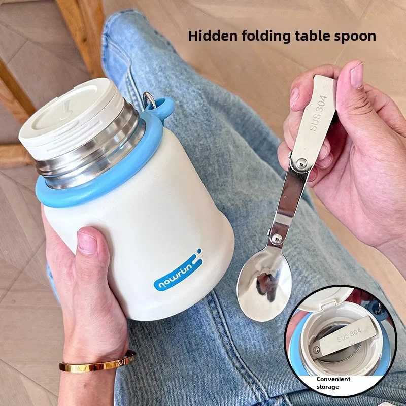 Hot cup lunch box steak cup work with R stainless steel pot extra long insulated lunch box bucket Y241211