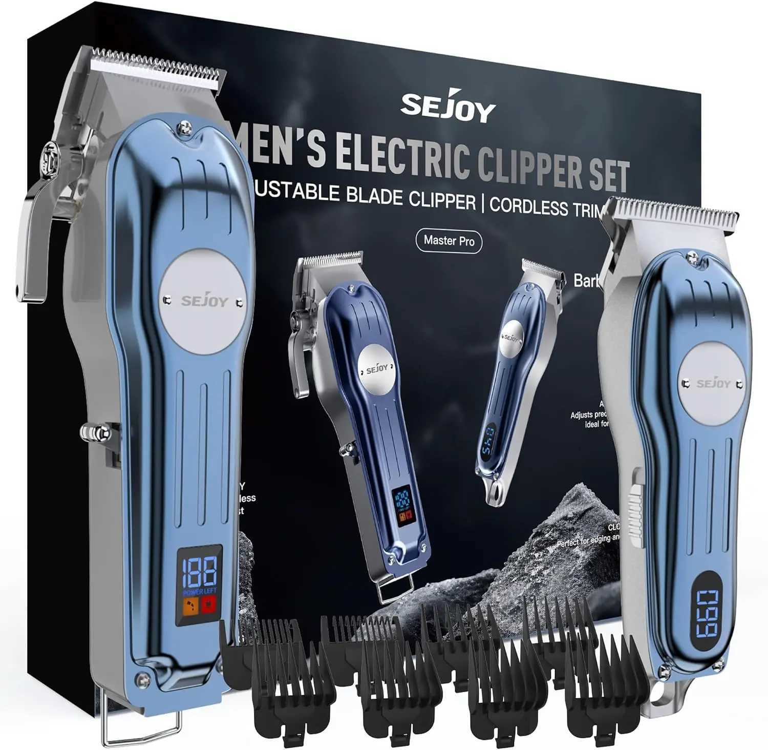 SEJOY Professional Mens Cordless Hair Clipper and Trimmer Beauty Set Home Hair Clip W241212