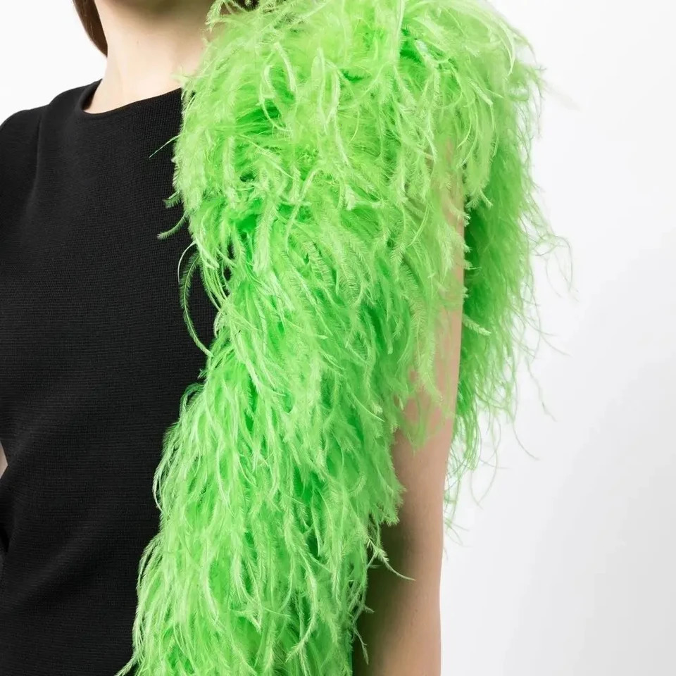 2-meter mint green ostrich feather Boa 2Ply/6Ply/8Ply/10Ply/20Ply custom feather scarf shawl wedding carnival costume decoration 241212
