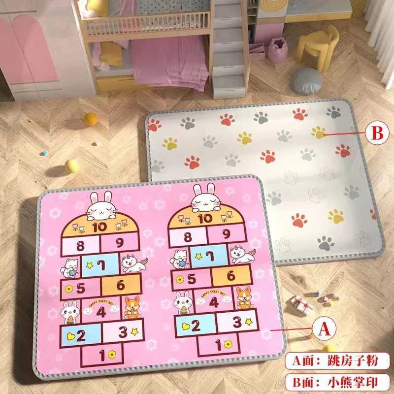 200cm * 180cm thick baby crawling game mat cartoon lion giraffe folding mat carpet game mat childrens safety mat carpet game mat W241211