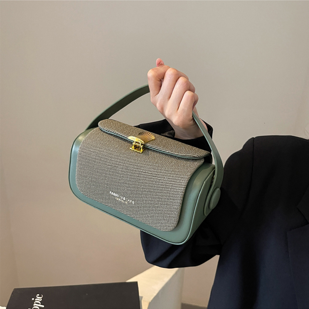High End Women's Small Square Bag Fashion Classic PU Leather Women's Commuting Shoulder Bag Short Handle Handbag