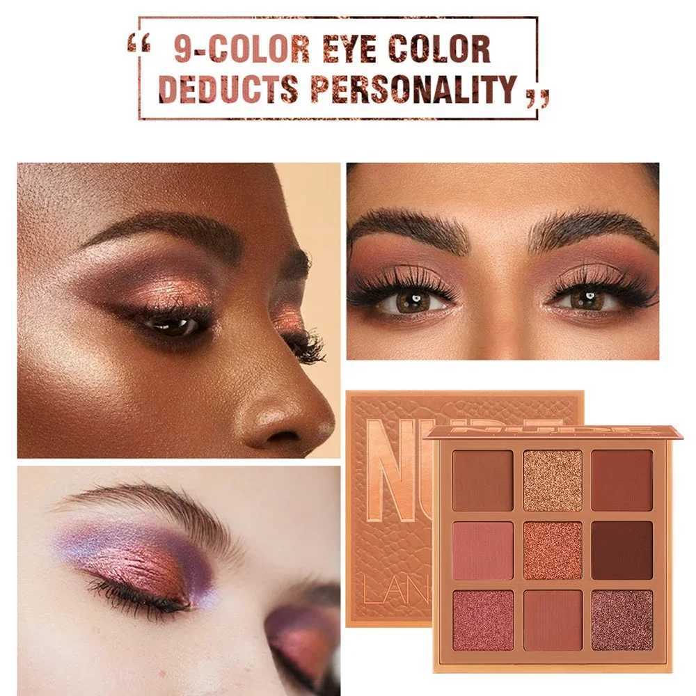 9 Colors Nude Eyeshadow Makeup Palette Matte Long Lasting Waterproof Eye ShadowW241212
