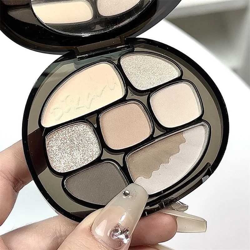Smoke Pink Eyeshadow Palette Matte lescent 8 Colors Eye Shadow Cool Night Black Purple Brown Glitter Eyes Makeup CosmeticsW241212