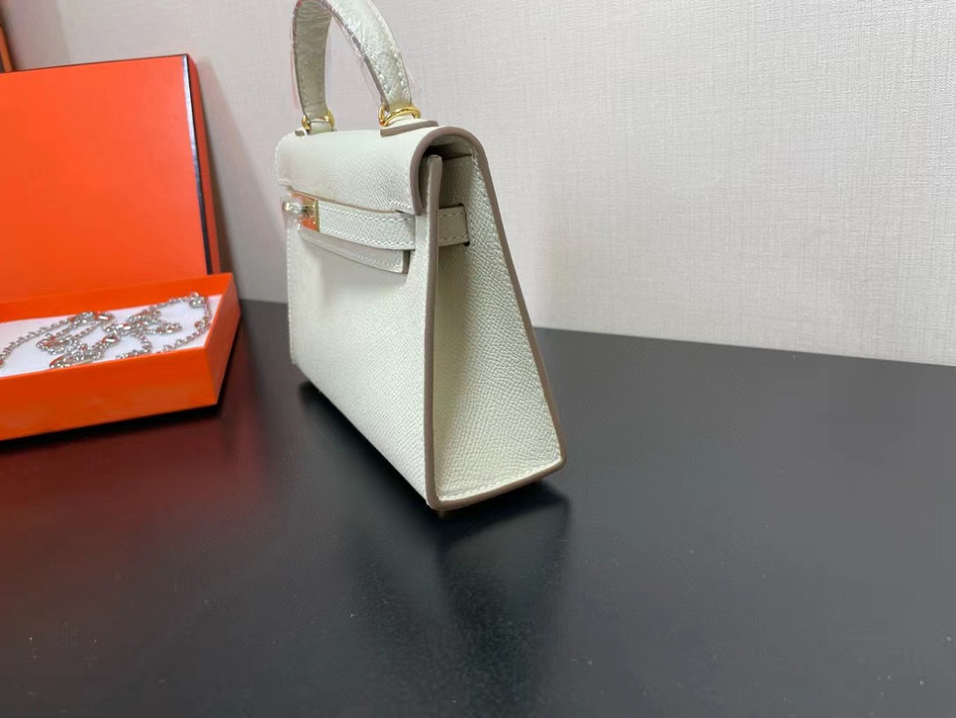 10A quality women purse Designer bag 19CM mini clutch Tote Gold Silver metal Handmade calfskin Luxury Handbag classic fashion Epsom leather Crossbody 