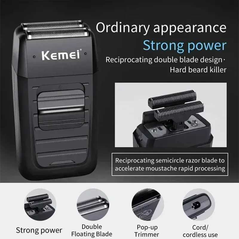 Kemei Hair Clipper Kit KM-2296 KM-2299 KM-1102 Mens Electric Shaver Hair Clipper Professional Hair Clipper W241212