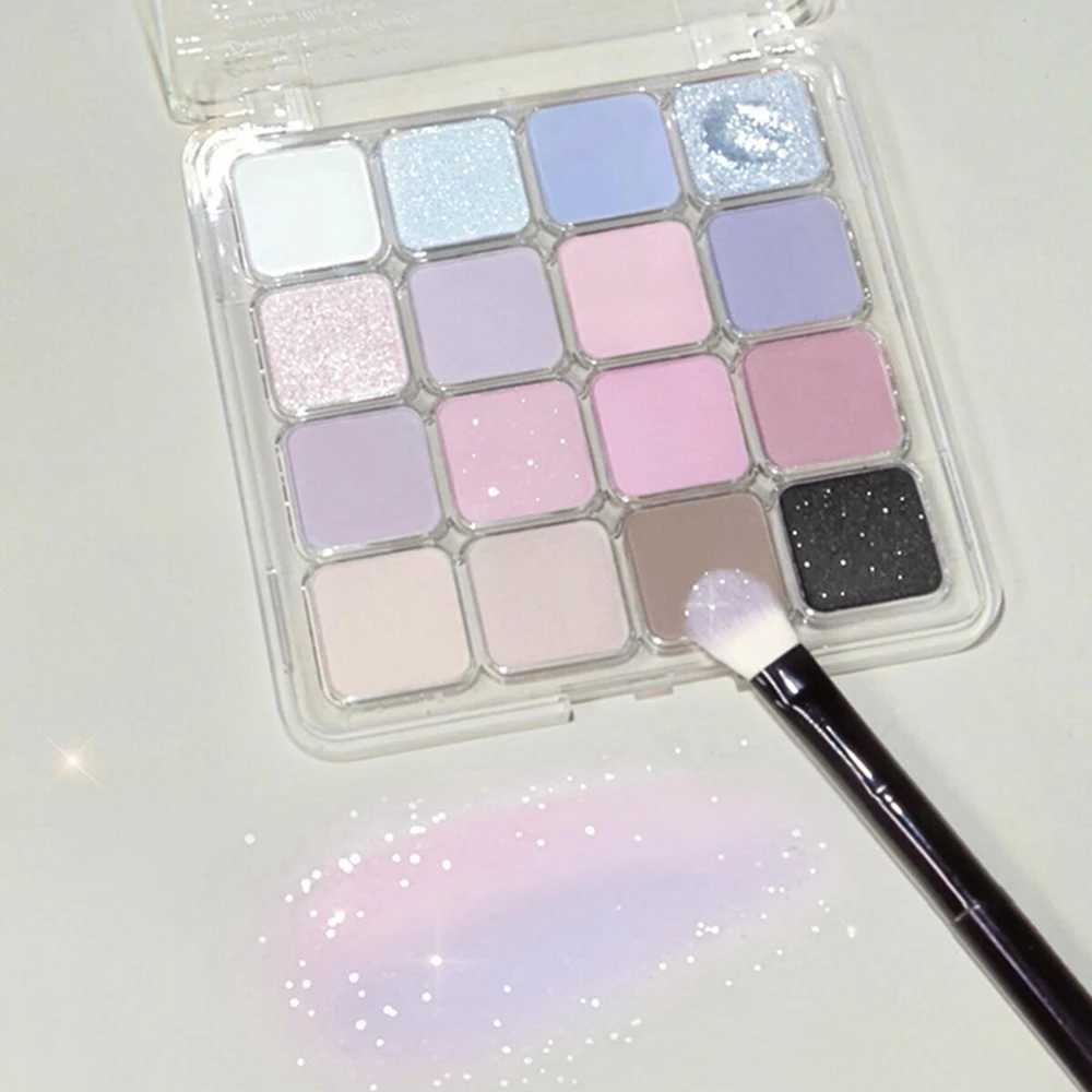 Pink peach glass matte eye shadow palette 16 color glitter earth color eye shadow pigment waterproof durable Korean cosmeticsW241212