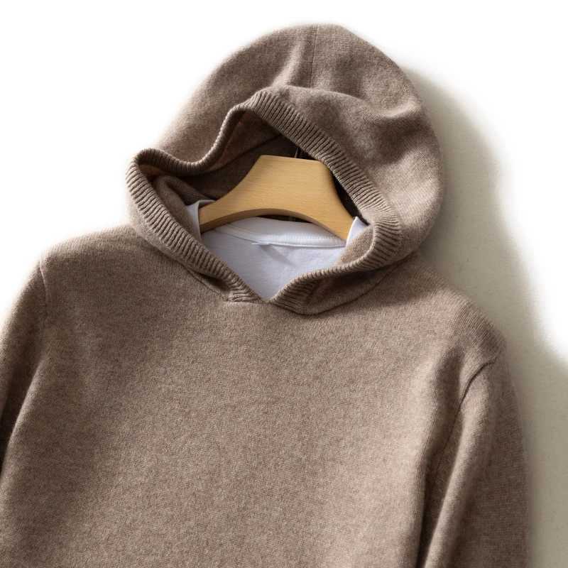 00 Cashmere Hoodie Mens Hoodie Collar Flip Collar Autumn/Winter New Solid Color Cashmere Shirt Top W2401211