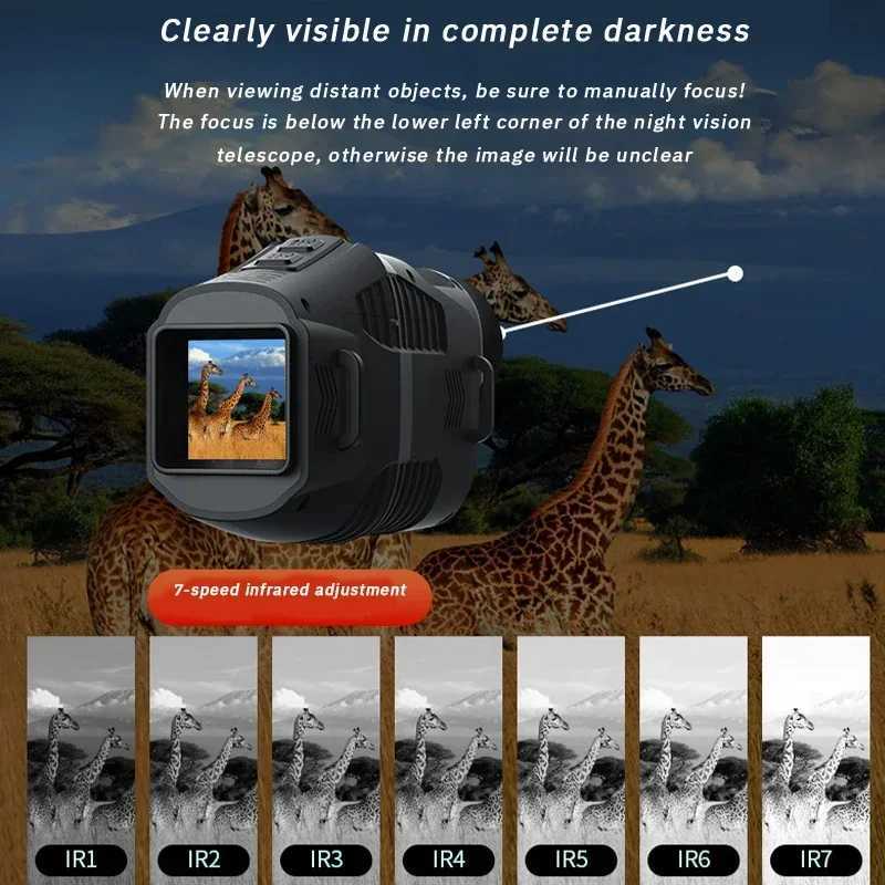 1PC Infrared Night Vision Instrument HD 1080p 5x Telescope Dry Battery Version Mountain Camping Outdoor Night Vision InstrumentXJ241212