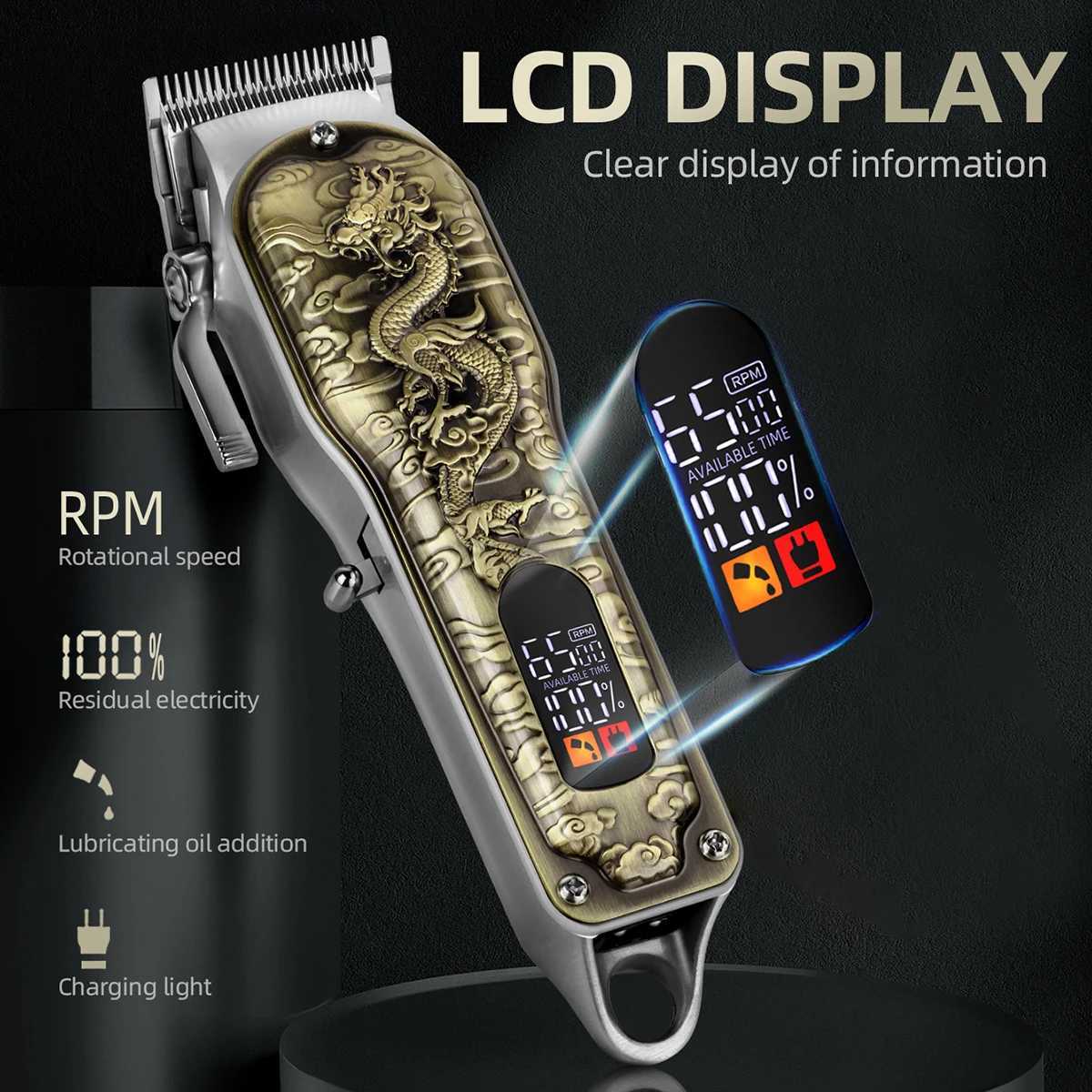 KIKIDO Barber Mens Beard Trimmer Professional Cordless Rechargeable Barber Set Barber Shop Powerful W241212