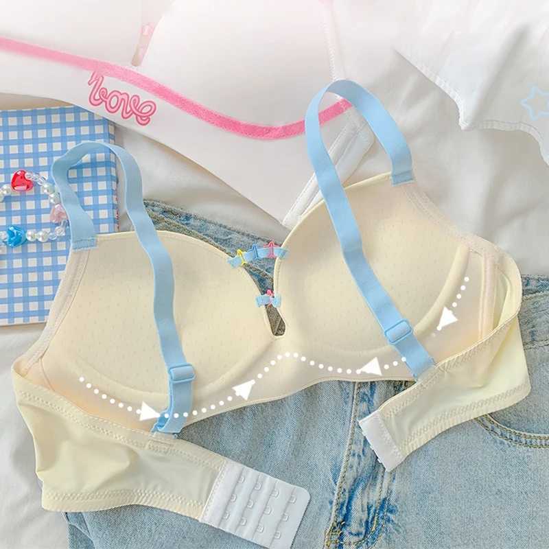 Sweet Underwear Women Hollow Sexy Breathable Mid-waist Push Up Bra Lingerie SetXJ241212