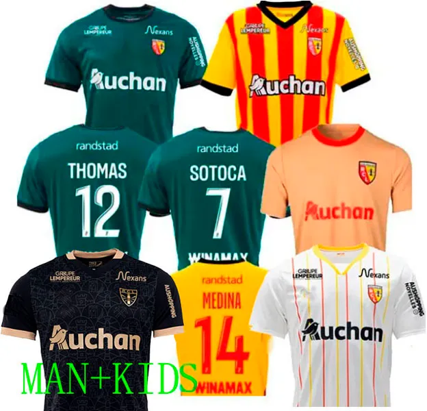 maillot RC Lens 24 25 soccer jerseys home yellow Saint-Barbe special OPENDA GANAGO SOTOCA Football Shirt 2024 kids NOTRE SANG ESTOR PEREIRA DA COSTA FRANKOWSKI