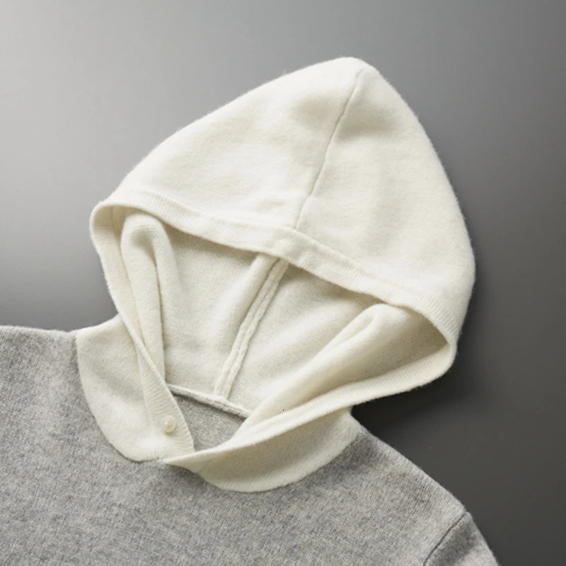 DjzDsm Mens 100 Pure Cashmere Top Hoodie Thickened Comfortable Casual Sweater 2024 AutumnWinter Collection 241206