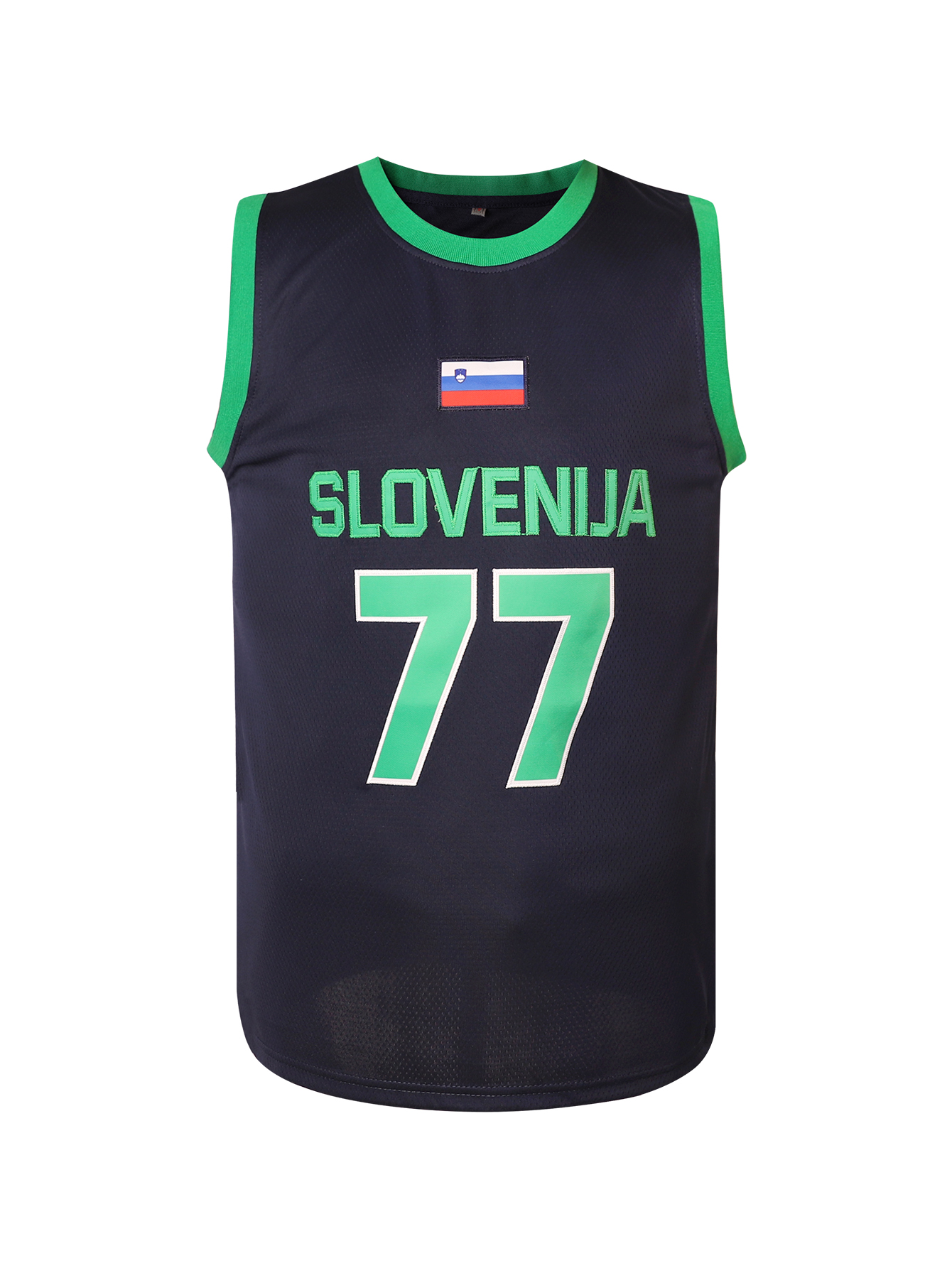 In stock 77 Doncic Basketball Jersey Christmas Gift 100% Stitched Fast Shipping Grey Embroidered Letter Number Design