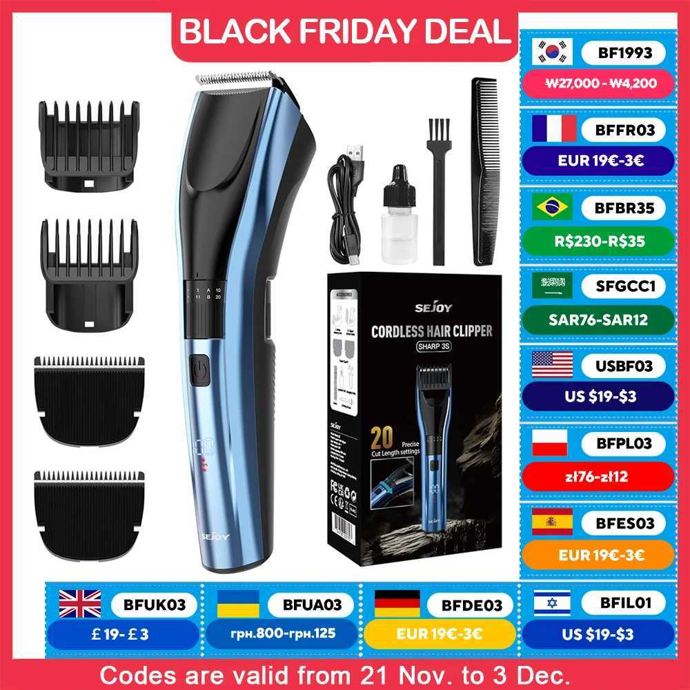 SEJOY Mens Cordless Hair Clipper Professional Mens Hair Clipper Charging Hair Clipper W241212