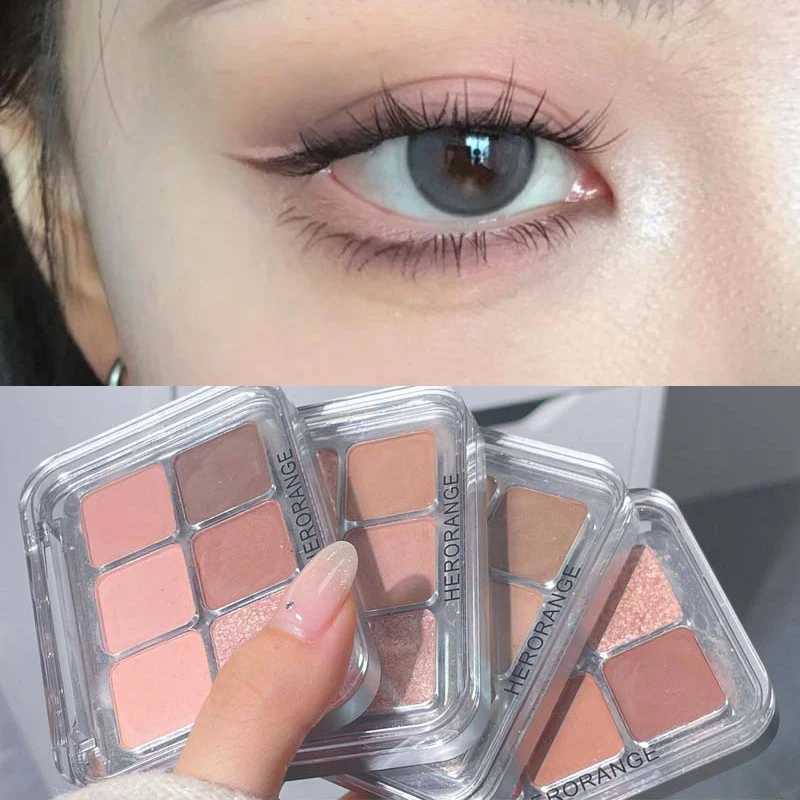 Grey Rose Shimmer Matte Eyeshadow Palette 6 Colors Glitter Earth Color Low Saturation Eye Shadow Pigment For Lasting CosmeticsW241212