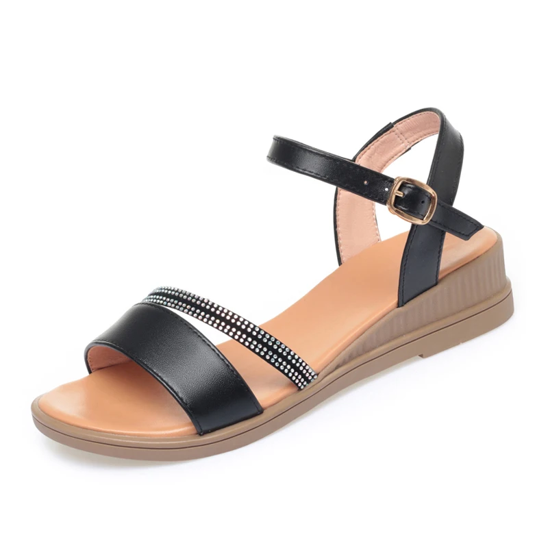 AIYUQI Women's Sandals Summer Mom Sandals Wedge Anti Slip Large Size Women's Sandals