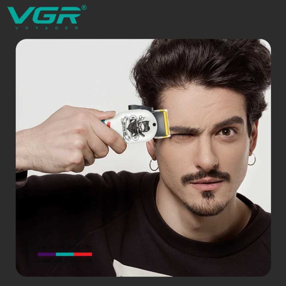 VGR Hair Clipper Electric Hair Cutting Machine Professional Barber Cordless Hair Trimmer Digital Display Clipper for Men V-699 W241212