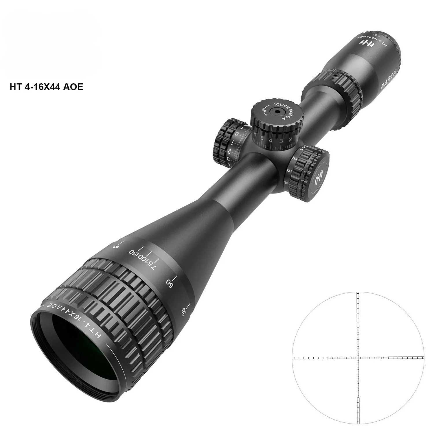 See Clearly from Far Away| HT4-16X44AOE Tactical Riflescope for Spotting rifle scope airsoft accessoriesXJ241212