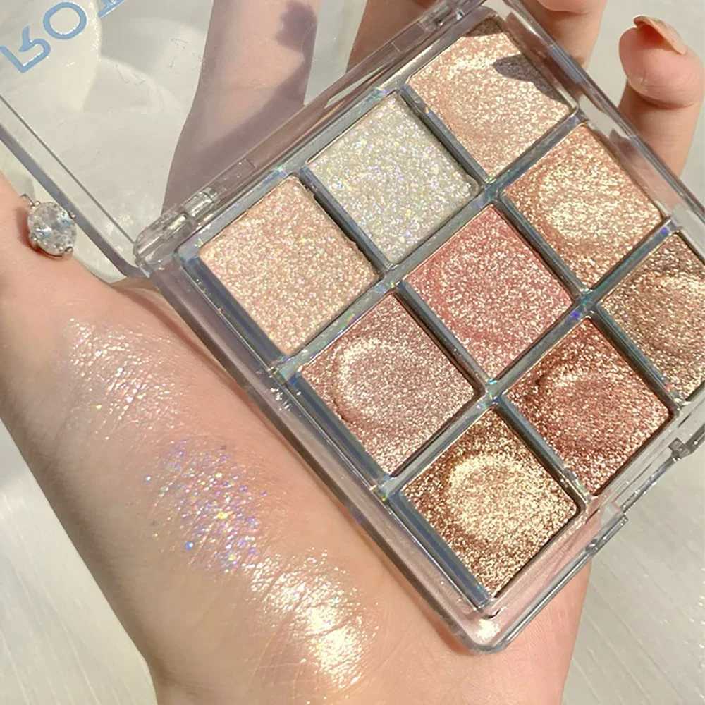 9-color super nude matte eye shadow palette flash durable waterproof eye shadow tray flash eye shadow pigment makeupW241212