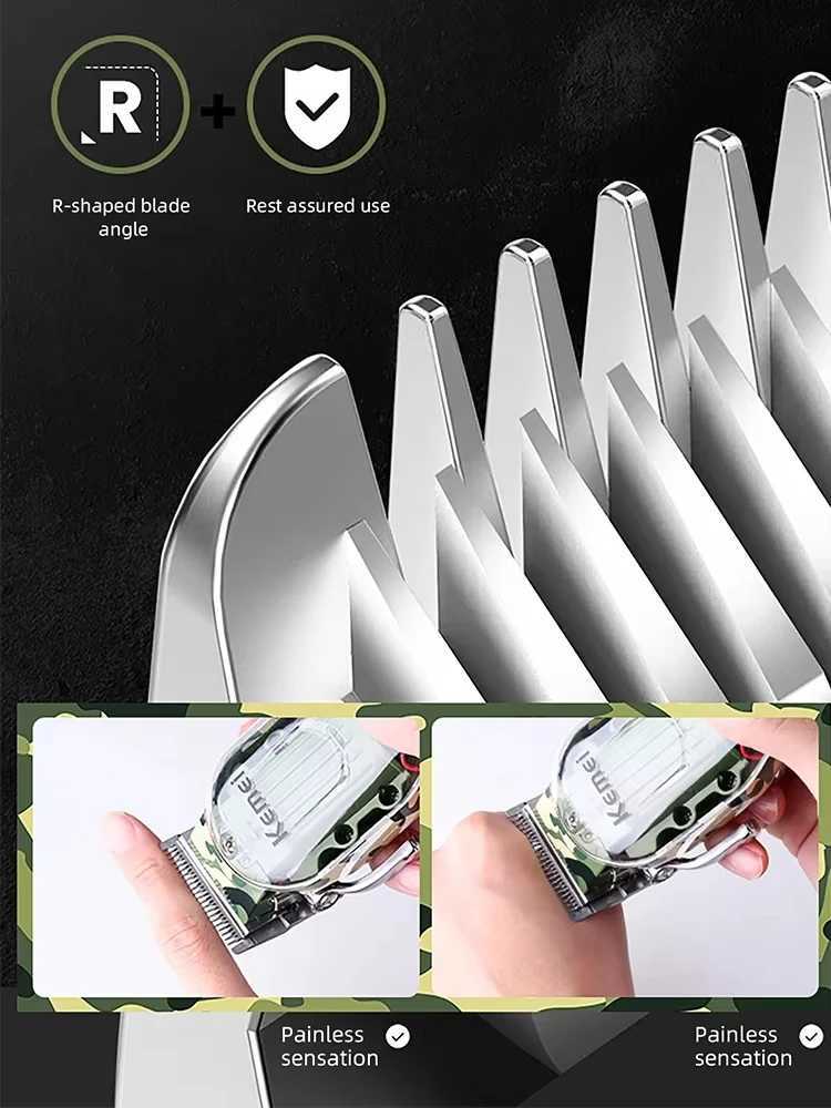 Kemei Transparent Body Electric Hair Clippers Kit KM-1926 KM-1928 Rechargeable Trimmer KM-TX7 Waterproof Mens Shaver Barber W241212