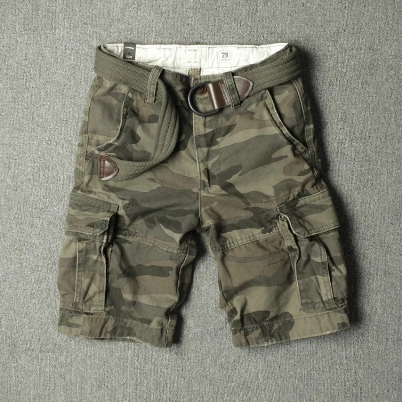 Product shorts for men fashion er summer high-quality wool mens retro camouflage military camouflage shorts 241211