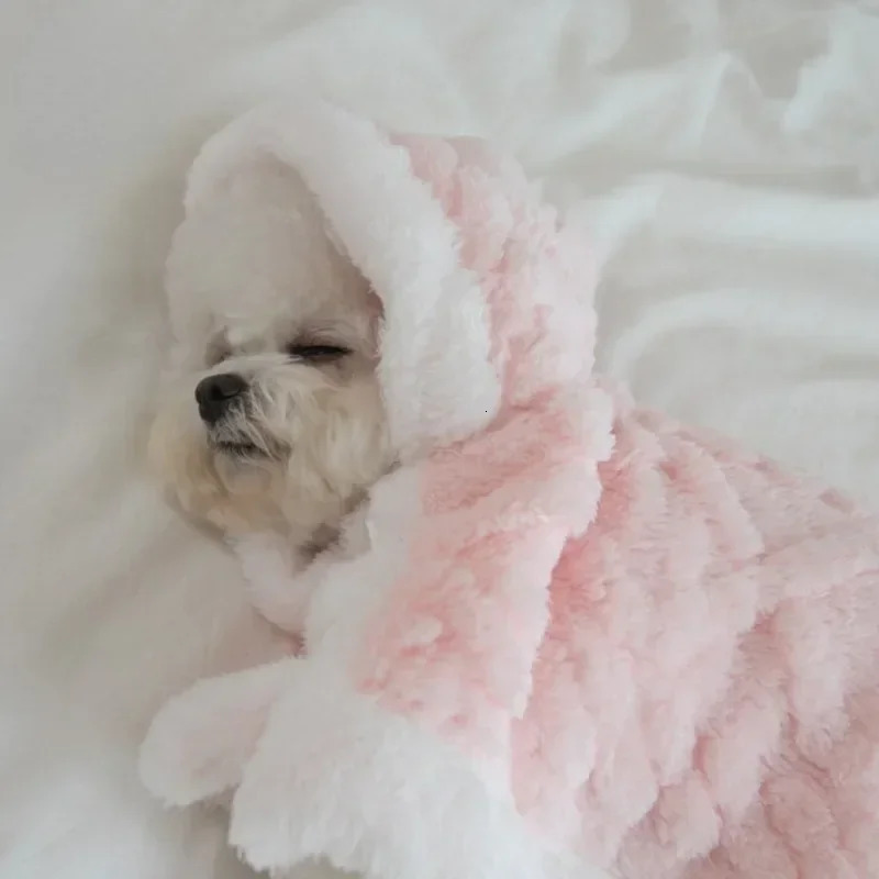Warm Blanket Plush Coat for Dog Pet Plush Sweater Home Cloak Puppy Clothes Teddy Clothing Winter Fleece Thicken Warm Coat Gifts 241212