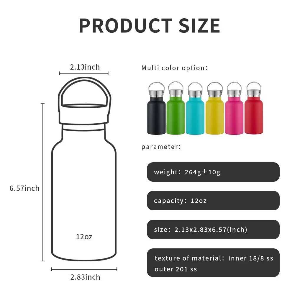 Stainless steel hot water bottle cup with lid portable outdoor vacuum valve cover childrens water bottles 350ML 500ML 750ML Y241211