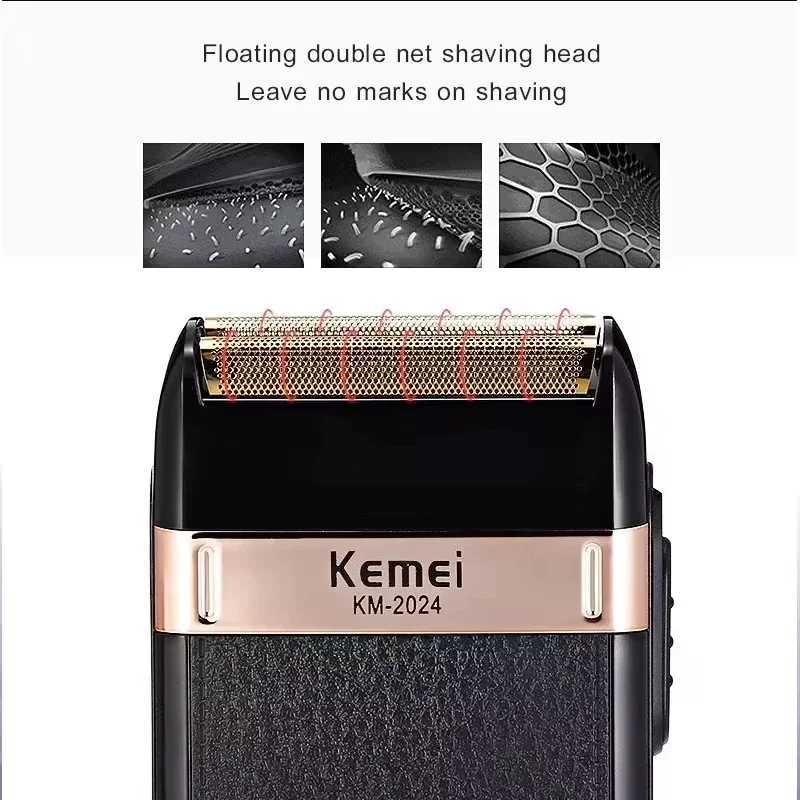 Kemei KM-2628 KM-678 KM-2024 Professional Electric Hair Clippers Beard Clipper Rechargeable Mens Shaver Hair Trimmer Kit Men W241212