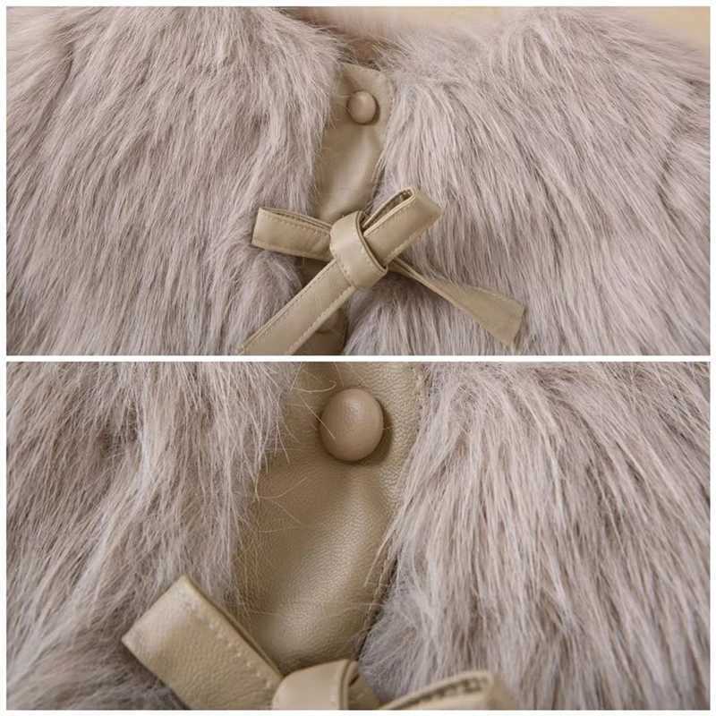 1-8 Year Children Baby Girls Jacket Autumn Winter Warm Faux Fur Coat For Girls Christmas Princess Outwear Fashion Plush ClothingXJ241211