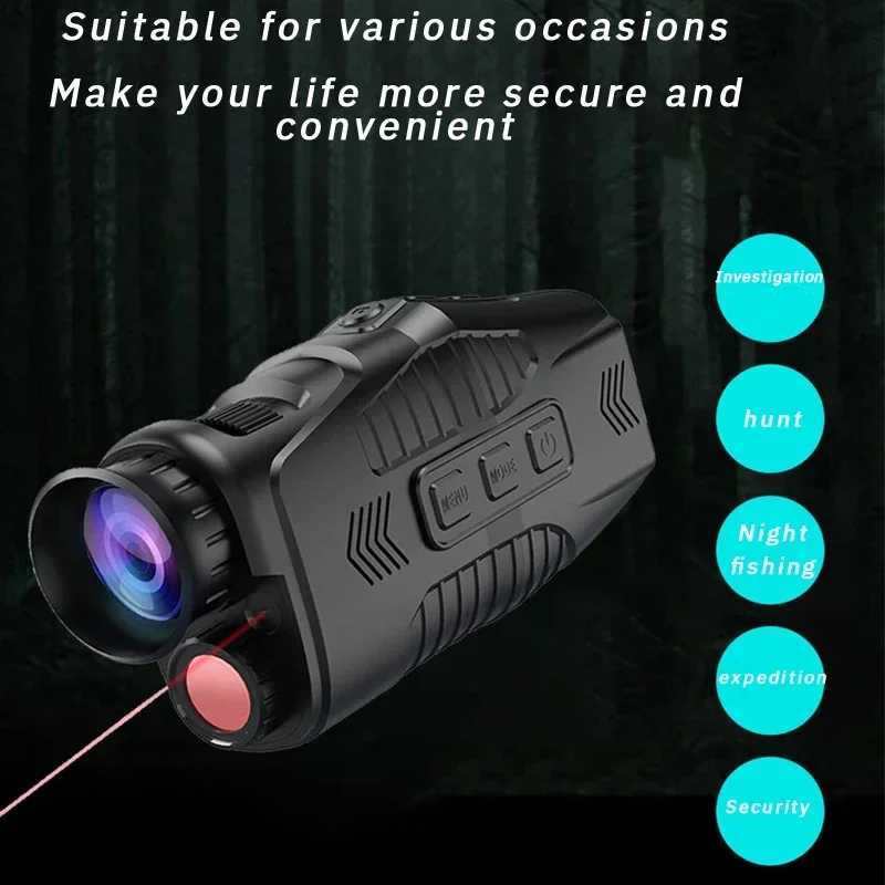 1PC Infrared Night Vision Instrument HD 1080p 5x Telescope Dry Battery Version Mountain Camping Outdoor Night Vision InstrumentXJ241212