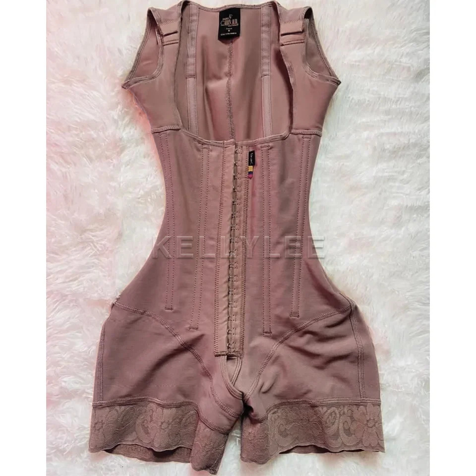 Shaped Up Open-Breasted Shapewear Elastic Sleeveless Bodysuits Slim Fit Adjustable Post Surgery Fajas Womens Girdles 241120