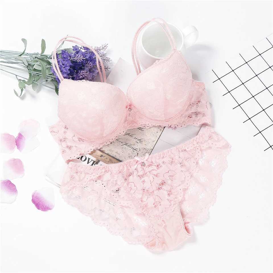 Lingerie Sexy Bra Set Women Push Up Lenceria jer Femme Underwire Langerie Girl Bralette Bras And Panty Feminina Lace UnderweXJ241212