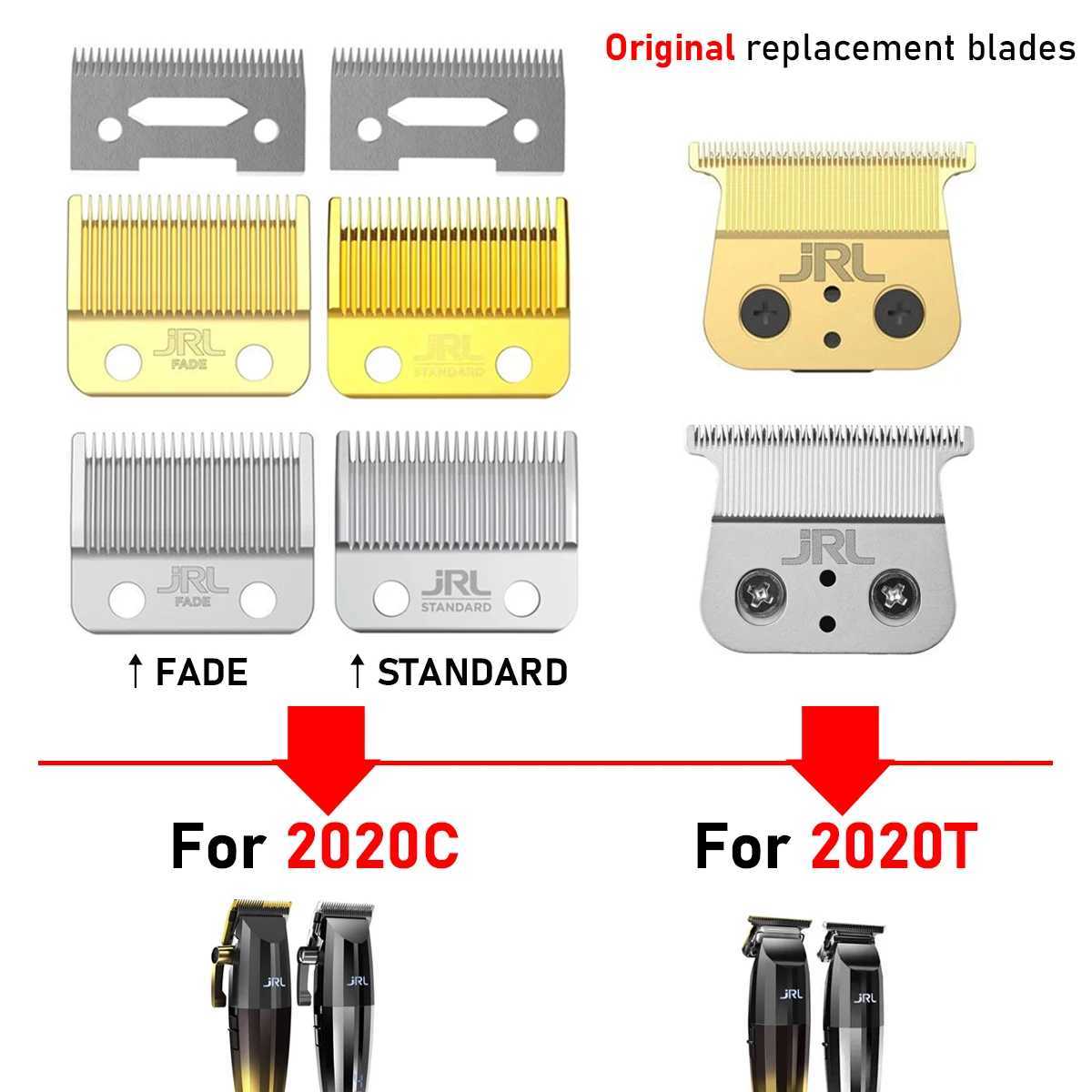 JRL 2020T 2020C Hair Clipper Carving Blade Clipper Trimmer Replace Original with Authentic W241212
