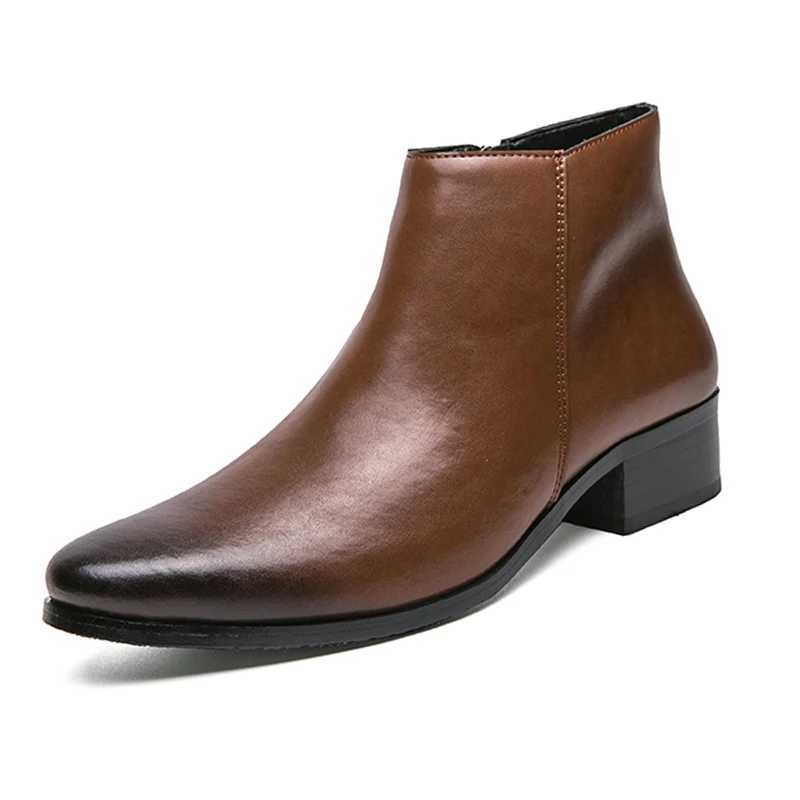 MAEDEF New Mens Shoes High Quality Brand Comfortable Leather Waterproof Ankle Boots 2024 Fi Black Brown Mens BootsXJ241212