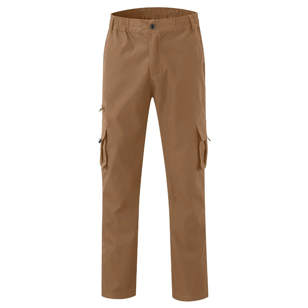 Summer Mens Cargo Trousers Elastic Waist Multi-pocket Casual Combat Work Pants Outdoor Fitness Sports Long Pants S-4XL 241211 - view 6